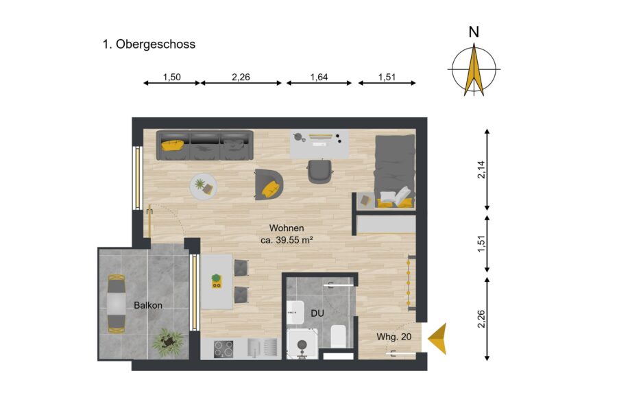 Grundriss Whg. 20