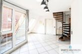 Modernisierte Dachgeschoss-Maisonette-Wohnung zentral in Renningen - Wohnzimmer - Eingangsbereich - (KI generiert)